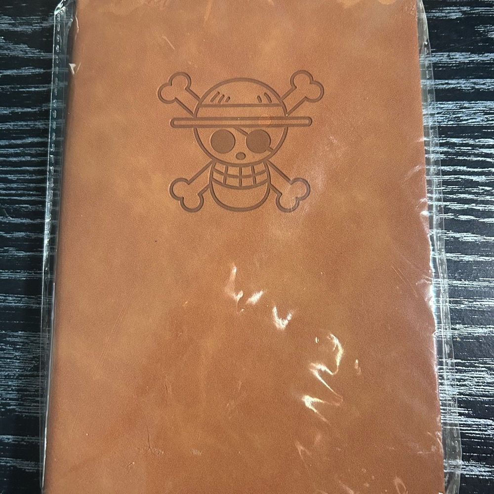 Brown Leather Notebook planner with Skull Design